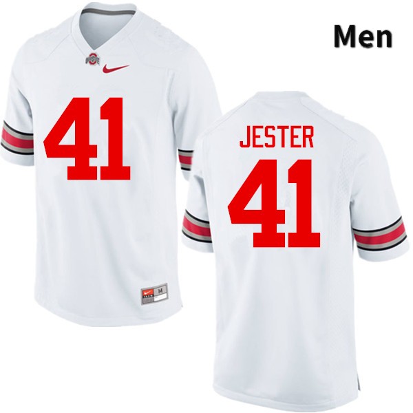 Ohio State Buckeyes Hayden Jester Men's #41 White Game Stitched College Football Jersey